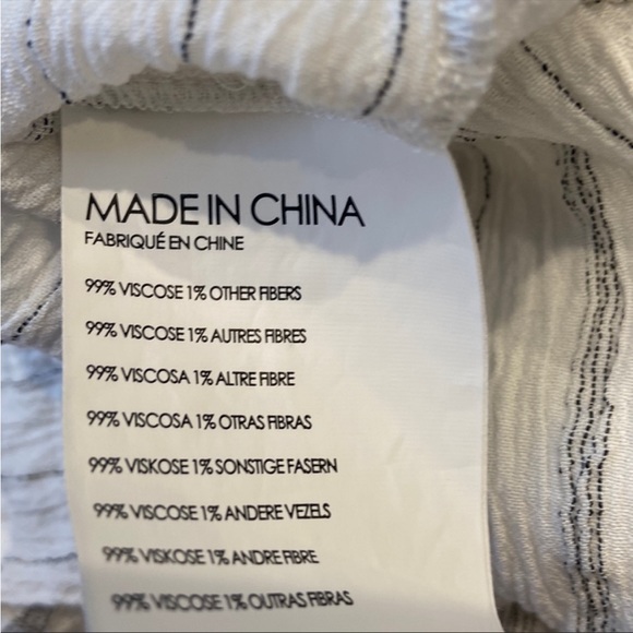 Club Monaco striped long sleeve blouse: - Picture 7 of 7